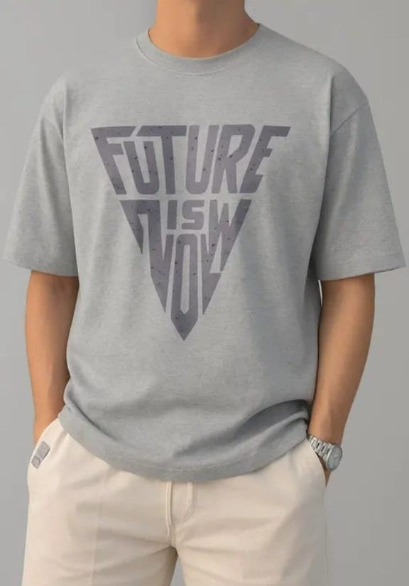 Future Vision Graphic T-Shirt β Premium Oversized Cotton Tee for Men | Minimal Streetwear Style